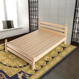 实木床成人床床双人床卧室简易儿童实木床现代男孩女孩单人松木床