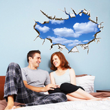 创意蓝天白云立体3d天花板自粘贴纸墙贴卧室客厅布置天空墙壁贴画