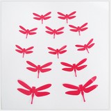 3D小蜻蜓塑料片墙贴纸 立体蜻蜓儿童房冰箱贴墙面装饰