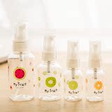 韩国可爱印花透明化妆水小喷瓶 旅行便携迷你喷雾器面霜分装瓶