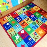 山花地毯儿童游戏地垫环保防滑教育毯英文ABC字母厂家直销包邮