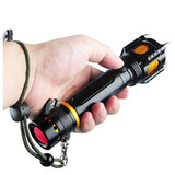 T6防身强光手电筒充电报警器手电筒女子防身武器防狼用品防身器材