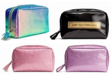 H&M正品HM女包 迷你小包包 手拿包零钱包 化妆包 辐射银色闪粉紫