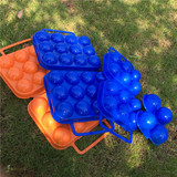户外鸡蛋盒子野餐便携塑料2格6格12格鸭蛋野炊包装盒鸡蛋托装蛋夹