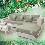 2016春夏雪尼尔纯色中式沙发坐垫简约现代客厅沙发巾绿色红色
