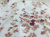 DIY全棉印花斜纹棉布 日本和风樱花垂柳 和服汉服古装口金包面料