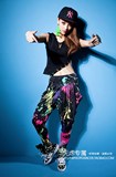 新款hiphop嘻哈DS演出服装爵士JAZZ舞蹈现代女练功街舞喷漆裤子