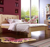韩式床 全实木床1.5米儿童床单人床1.35米 公主床女孩1.2米小孩床