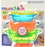 现货美国麦肯齐吸盘碗麦肯奇Munchkin婴儿辅食碗训练碗宝宝餐具