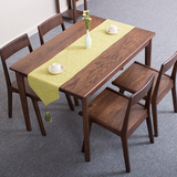 纯实木餐桌 白橡木美式系长餐桌治木工坊同款桌1.2 1.4 米小户型