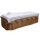 SPA医疗床专用美容床按摩床全棉三公分缎条开洞挖洞带透气孔床单