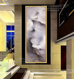 简约抽象画欧式客厅玄关装饰画水墨花卉油画手绘有框画酒店壁画