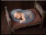 木质小床 新款欧式百天宝宝拍摄台婴儿造型床儿童摄影道具拍摄床