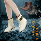 夏季雨鞋女中筒成人水靴 学生平跟防滑水鞋女 雨靴韩国套鞋雨鞋女
