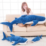 卡通鲸鲨毛绒玩具鲸鱼大布娃娃靠垫大号鲨鱼蓝鲸儿童抱枕公仔女生