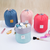 韩版大容量多功能圆筒式洗漱化妆包便携手提分层化妆洗漱用品包包