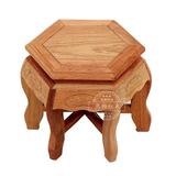 典雅红木六角凳 实木凳子 换鞋凳缅甸花梨木中式矮凳