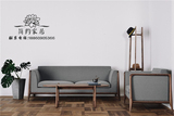新中式客厅实木布艺沙发日式现代简约新古典原木家具原创设计定制