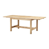 正品宜家ikea诺顿伸缩型餐桌 实木餐桌 可伸缩实木长桌 聚会桌