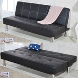 简约小户型可折叠沙发床1.5米 现代实木皮艺懒人两用小沙发1.8