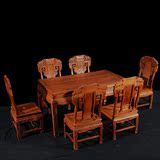 东阳红木餐桌 非洲缅甸花梨木长方形餐桌 中式仿古新款万象回春