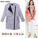 Basic House【专柜正品】春季新品韩版修身拼接风衣HOCA121F 天蓝