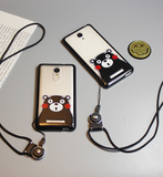熊本熊红米note3/2手机壳 红米3/2A手机套挂脖小米5/4S/3/4C挂绳