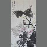 纯手工字画书画花鸟国画荷花中堂三尺整张作品名家真迹客厅装饰画