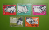 老纪特邮票 特40 养猪 信销大戳套票 中上品