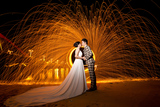 火棉光绘制作夜景婚纱摄影道具外景拍照情侣写真夜光圈燃烧棉套装