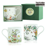 Totoro多多洛日本制龙猫骨瓷马克杯咖啡杯红茶杯礼盒装专柜正品