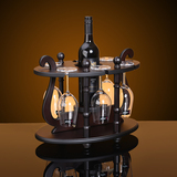 包邮热销木制酒架红酒架创意欧式葡萄实木酒架酒杯架倒挂酒柜摆件