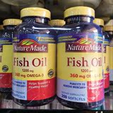 香港代购 美国原装 Nature Made Fish Oil 深海鱼油 1200mg 200粒
