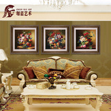 珈蓝艺术 欧式美式现代客厅沙发背景墙装饰画 餐厅三联挂画 壁画