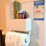 日本厨房用纸架 冰箱纸巾架磁铁卷筒纸架 保鲜膜收纳架壁挂置物架