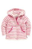 现货NEXT英国官网正品代购女宝宝女童粉色条纹毛外套拉链上衣