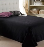 黑色床单纯色单件双人磨毛棉被单宿舍学生0.9m床罩1.5/1.8/2.0m米
