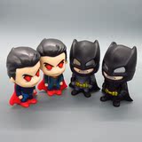 蝙蝠侠大战超人电影周边公仔q版摆件 蝙蝠侠手办创意礼物玩偶玩具