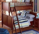 美式高档童床高低床上下铺上下床双层床实木家具组合子母床亲子床