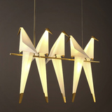 北欧创意卧室阳台餐厅个性小鸟灯现代简约风格吧台店铺千纸鹤吊灯