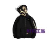 【KIKI正品】BAPE BLACK SHARK FULL ZIP HOODIE 黑金鲨鱼 卫衣