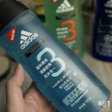 2瓶包邮 adidas阿迪达斯男士功能二合一洗发沐浴乳400ML冰爽多款
