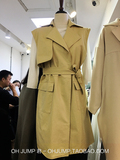 2016春夏韩国新款女装AK韩版中长款无袖西装马甲风衣马夹宽松外套