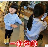 2016新款韩版春装 儿童女童小童宝宝衬衣小立领文艺蝙蝠袖衬衫