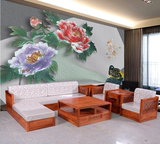 红木沙发 非洲花梨木转角贵妃沙发 中式现代L型 100%实木家具组合