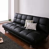 日式多功能沙发床 简约现代小户型皮艺沙发床 宜家可折叠沙发床