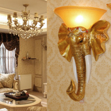 欧式树脂创意个性楼梯酒吧酒店阳台壁灯客厅过道卧室复古大象壁灯