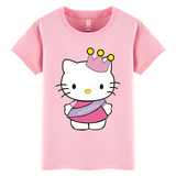 有怪兽 卡通凯蒂猫 hello kitty 韩版纯棉男女闺蜜情侣装短袖t恤