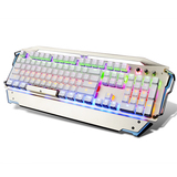 冰兽K47游戏机械键盘 青轴104键 七彩跑马灯金属面板送鼠标垫包邮