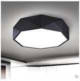 简约现代LED吸顶灯 创意铁艺客厅餐厅卧室房间黑白多边几何异形灯